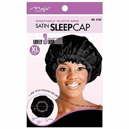 gorro satin sleep cap 2122blk x large magic collection