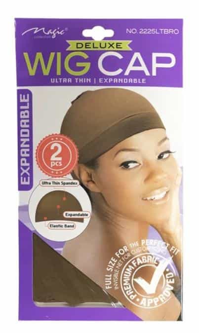 gorro peluca deluxe wig cap 2225ltbro magic collection 2 unidad