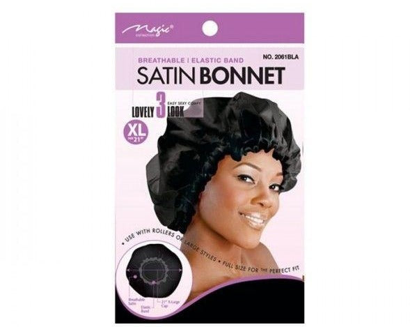 gorro satin bonnet x large 2061 black magic collection