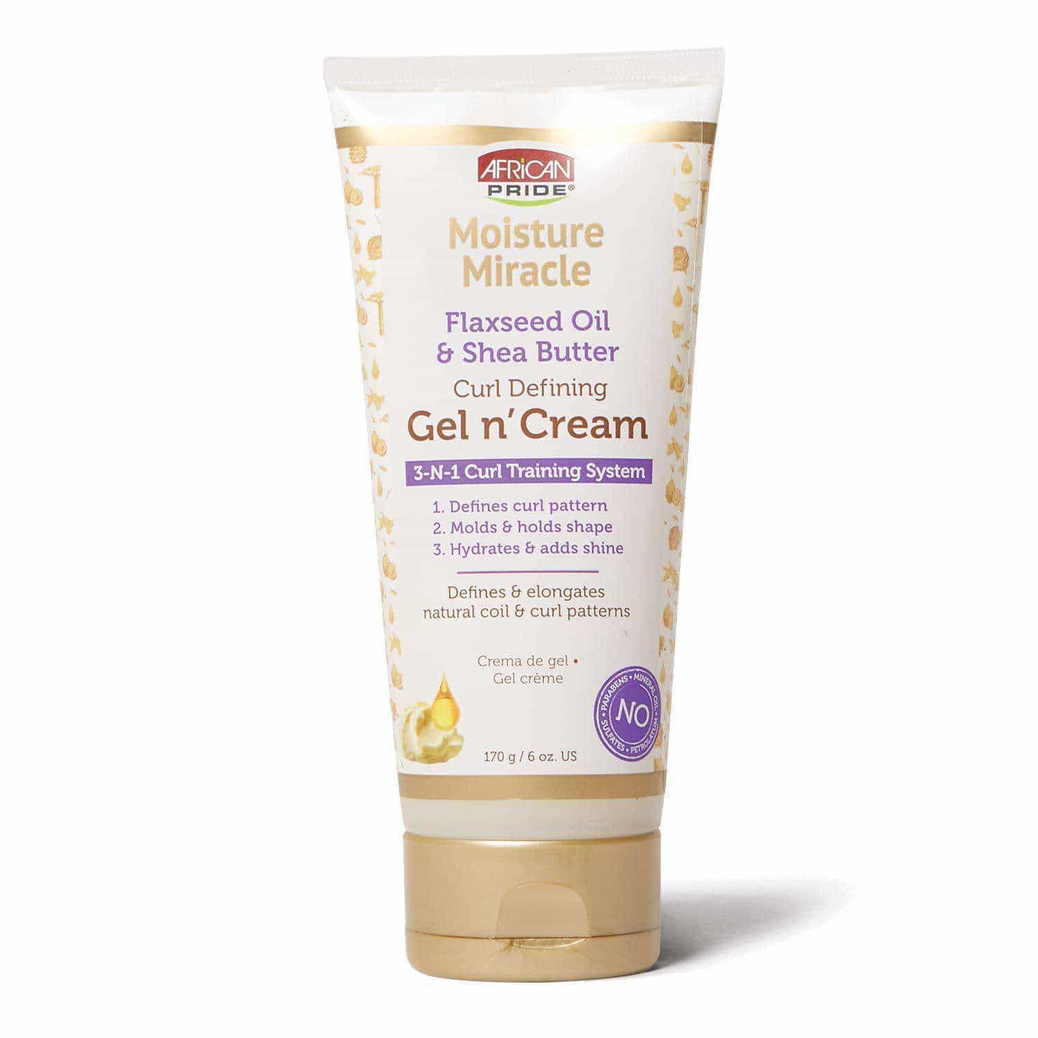 gel n cream flaxseed oil shea butter curl defining moisture mircle 170g