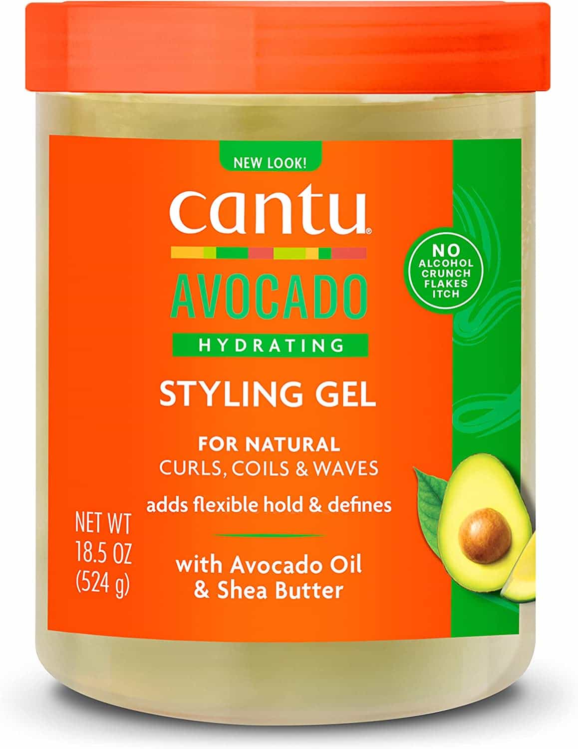 gel de peinado hidratante de aguacate cantu 18 5 oz