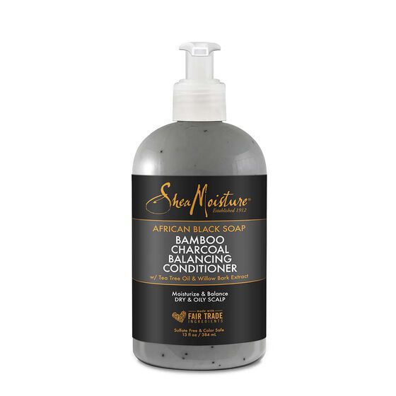 sheamoisture african black soap bamboo charcoal balancing conditioner 384 ml