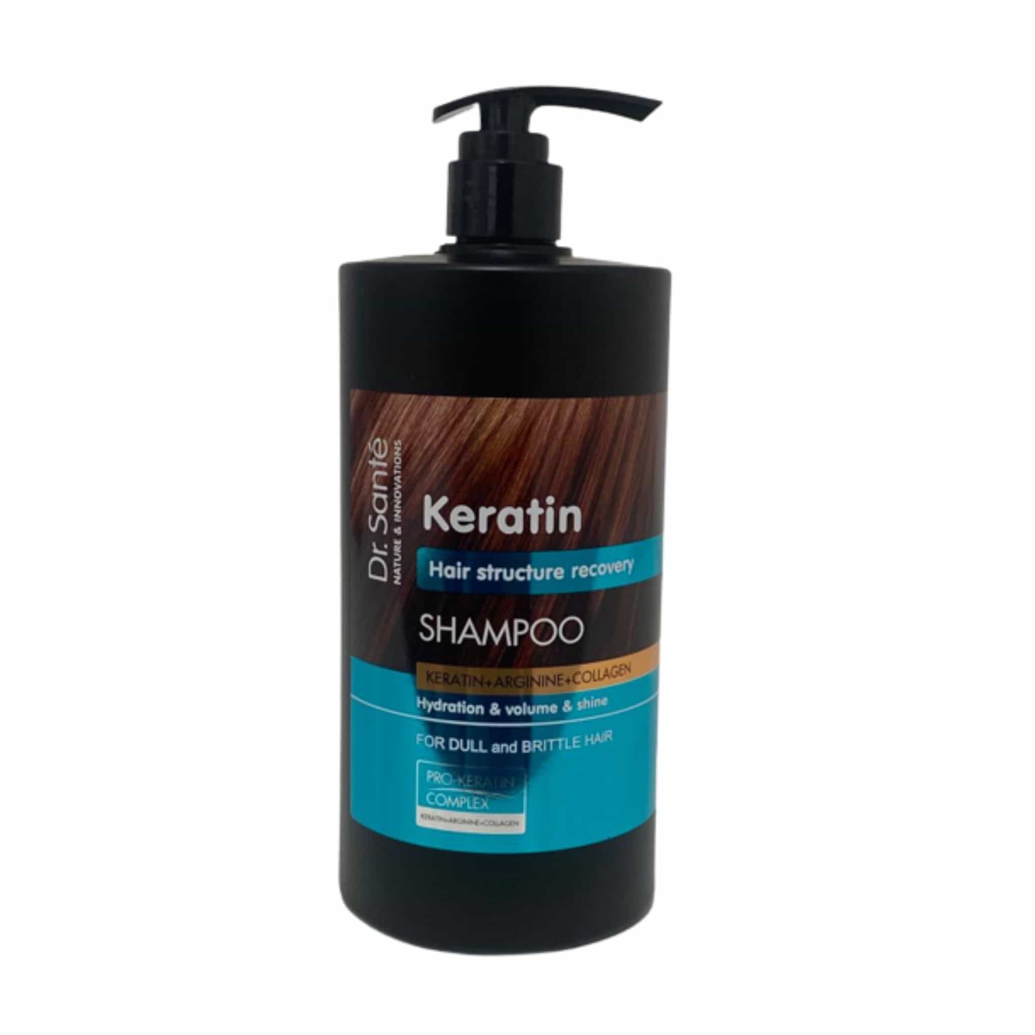 champu keratina hidratante y regenrador kertain shampoo dr sante 1 000 ml