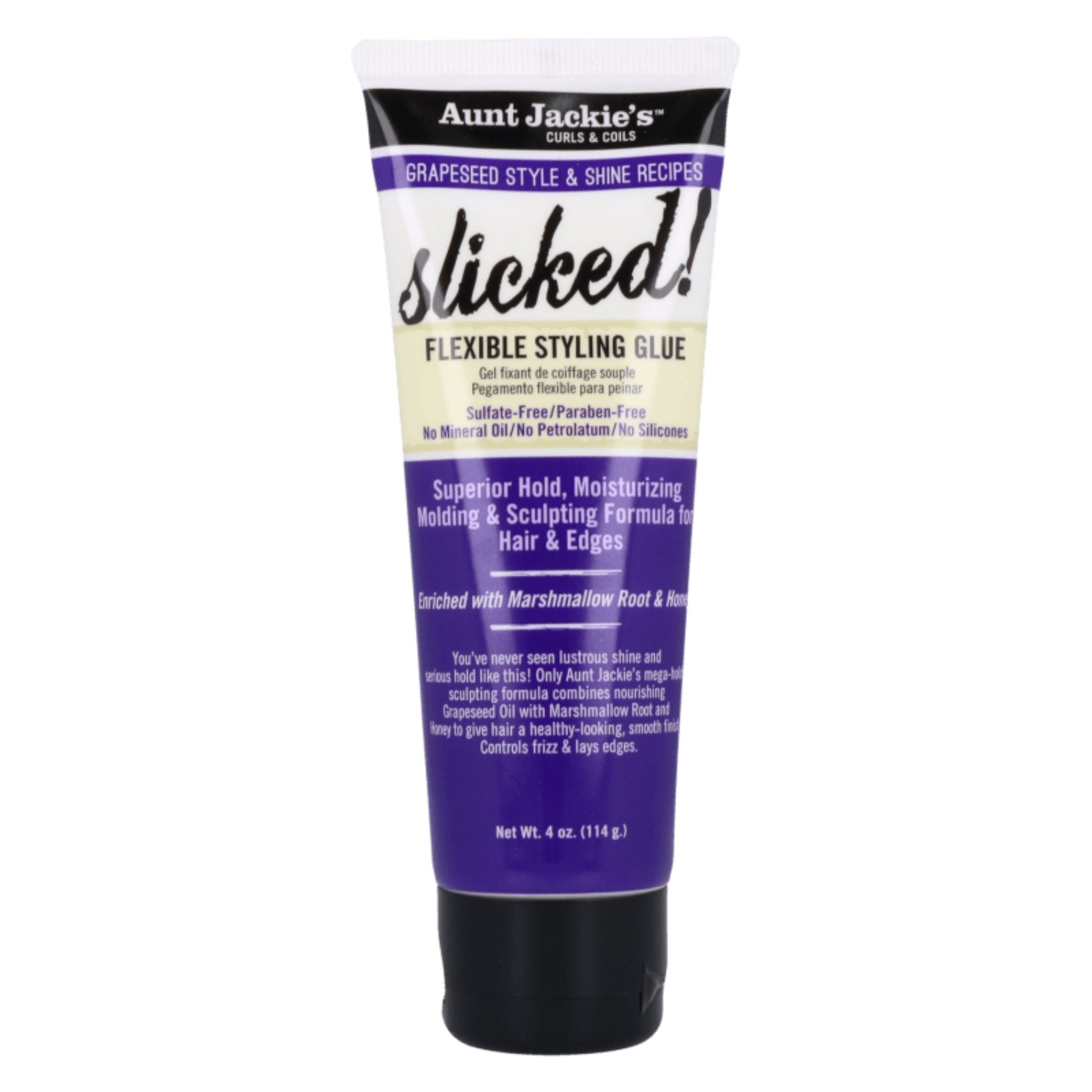 pegamento para peinar slicked grapseed flexible styling glue aunt jackies 133ml