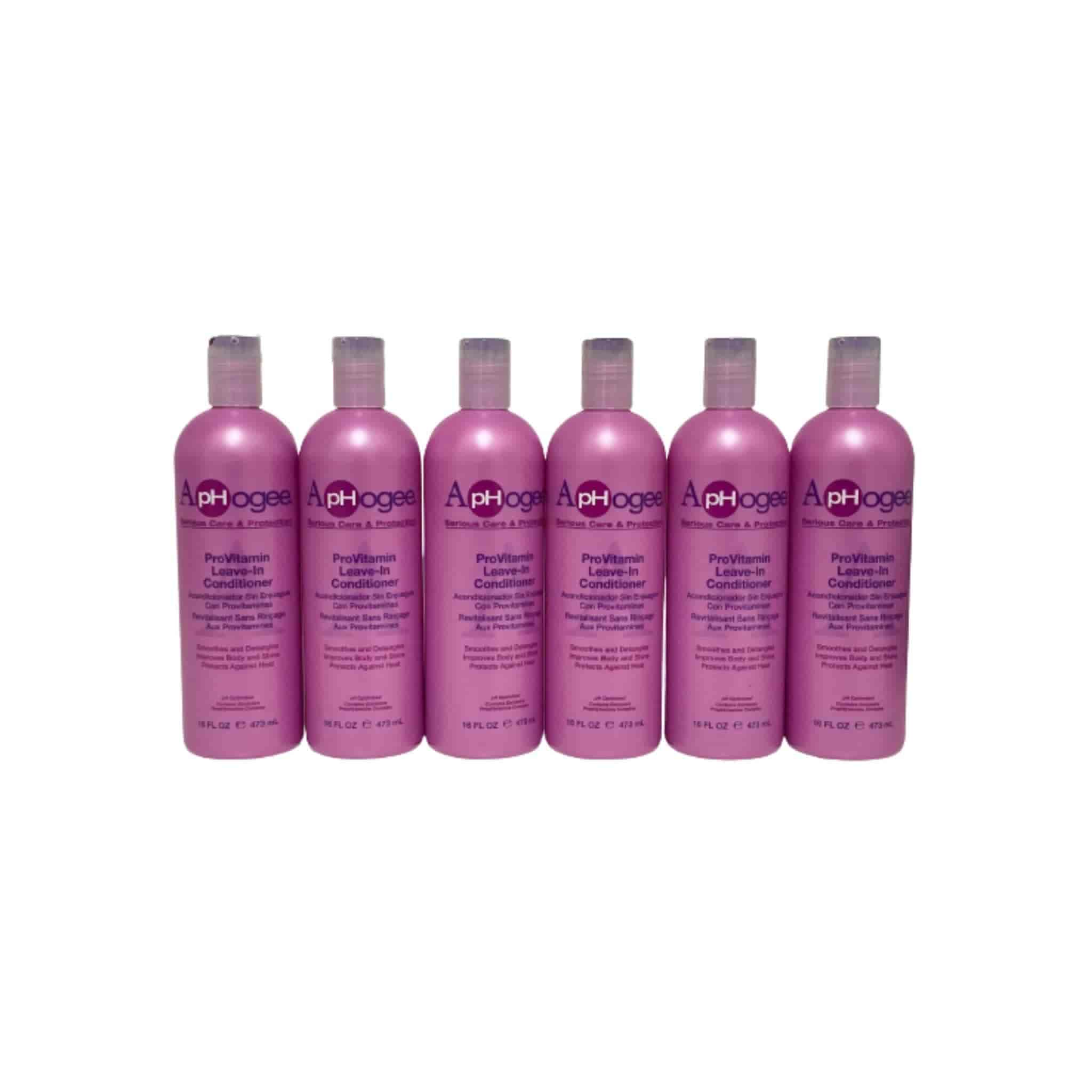 aphogee pro vitamin leave in conditioner pak of 6 16 oz