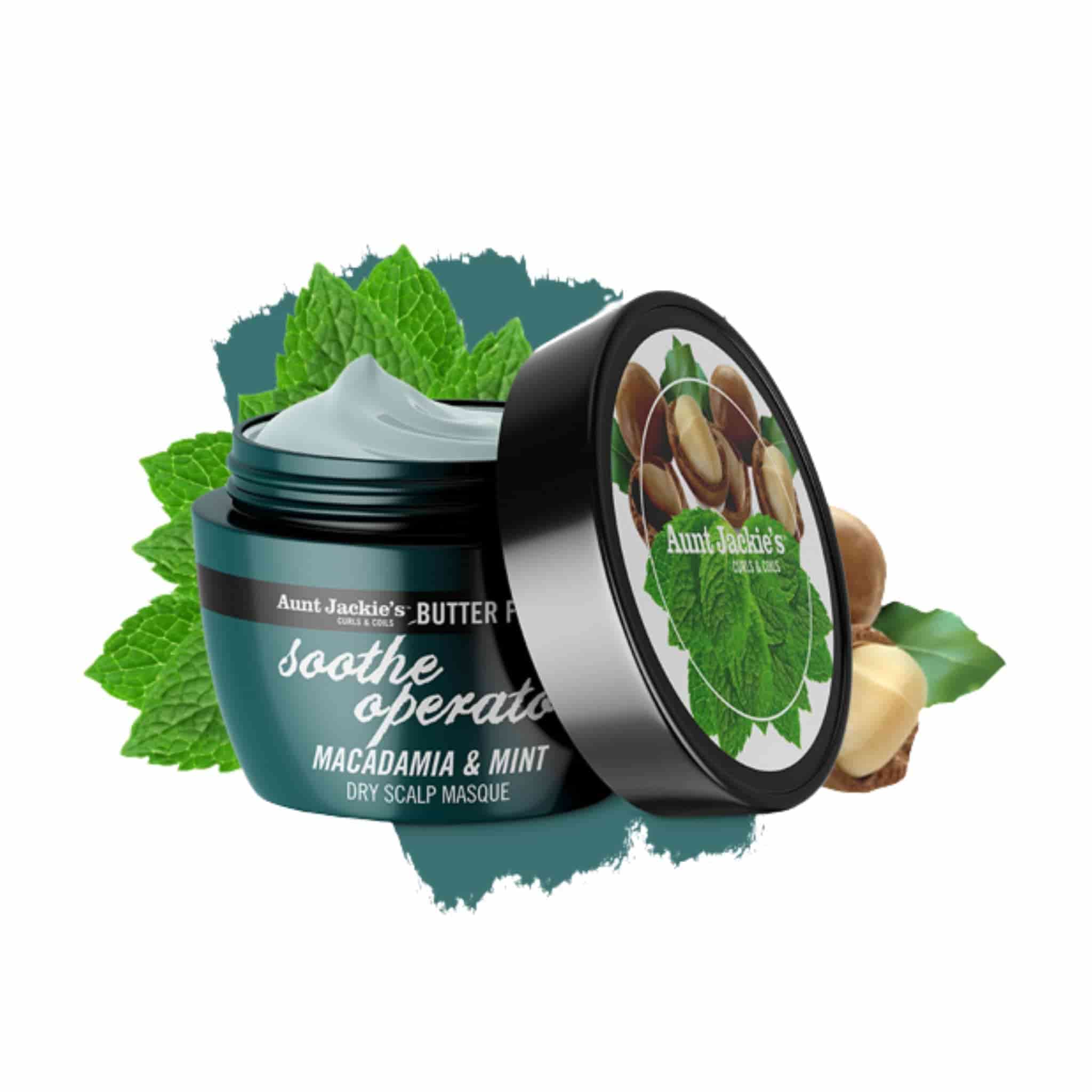 aunt jackies soothe operator macadamia mint dry scalp conditioning masque 8oz