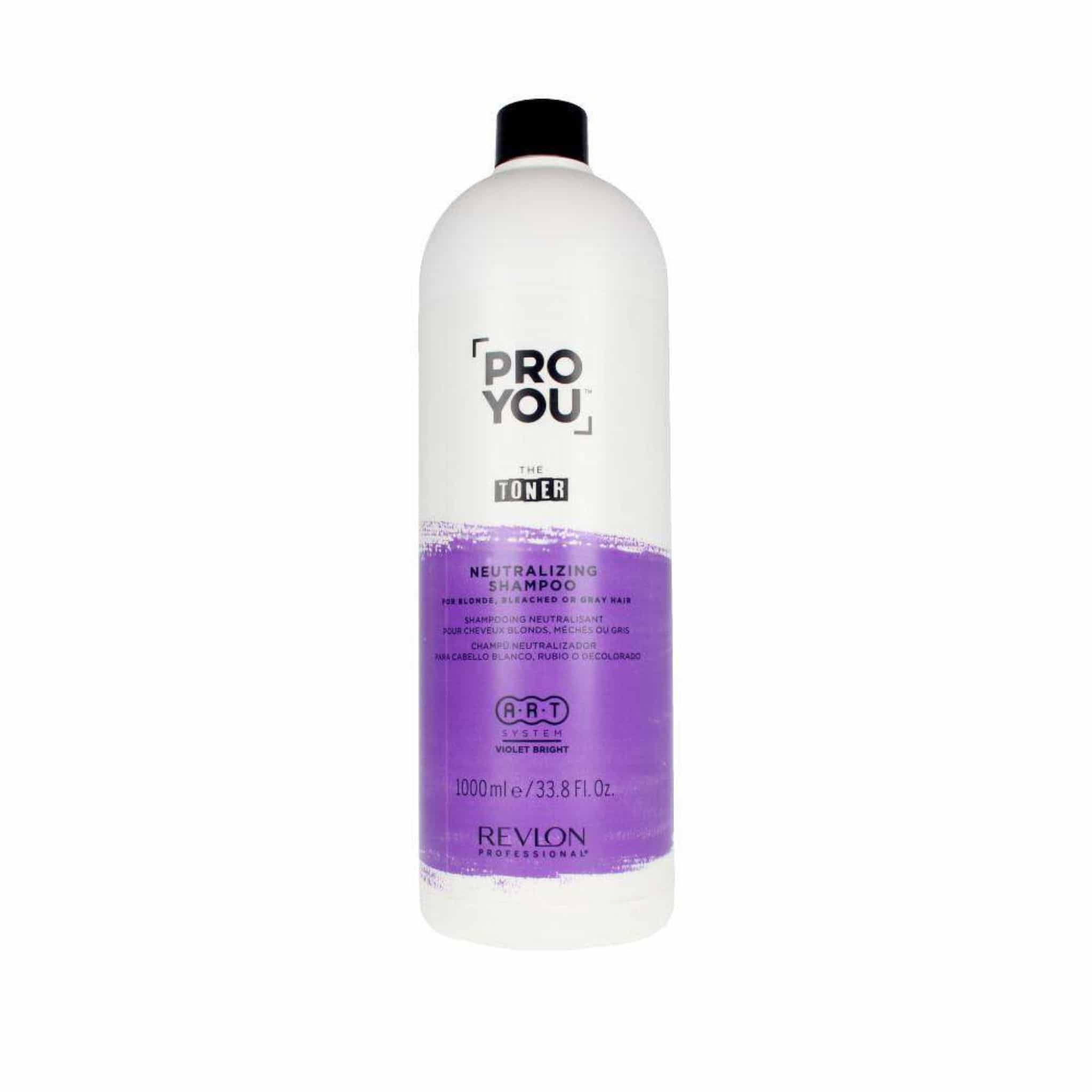 champu para neutralizer el tono amarillo rubio y canoso the toner proyou revlon professional 1000 ml