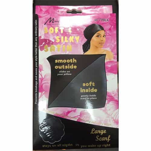 gorro soft y silky satin largo scarf m779blk murrays collection