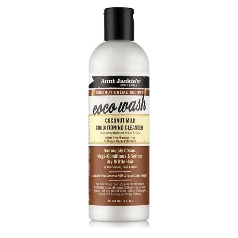 coco wash coconut milk conditiong cleanser aunt jackies 12 oz
