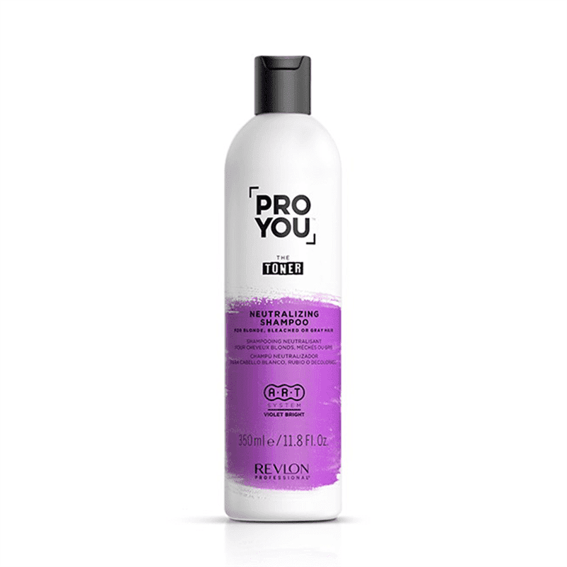 champu para neutralizer el tono amarillo rubio y canoso the toner proyou revlon professional 350 ml