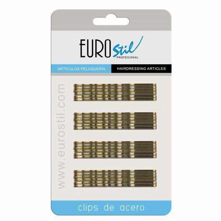 eurostil carton 24 clips ond bronce eurostil 70 mm
