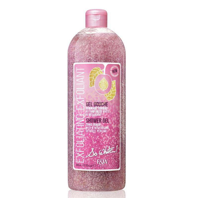 gel douche so white exfoliating shower tonic scrub 940ml