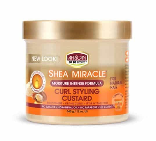 gel definidor hidratante curl styling custard moisture intense formula african pride 340g