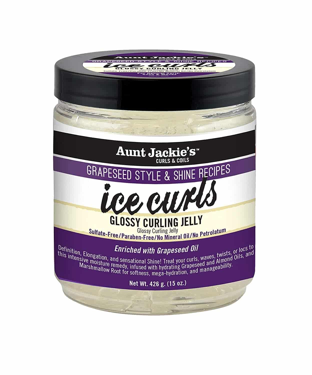 gel definidora ice curl grapseed glossy curling jelly aunt jackies 426g