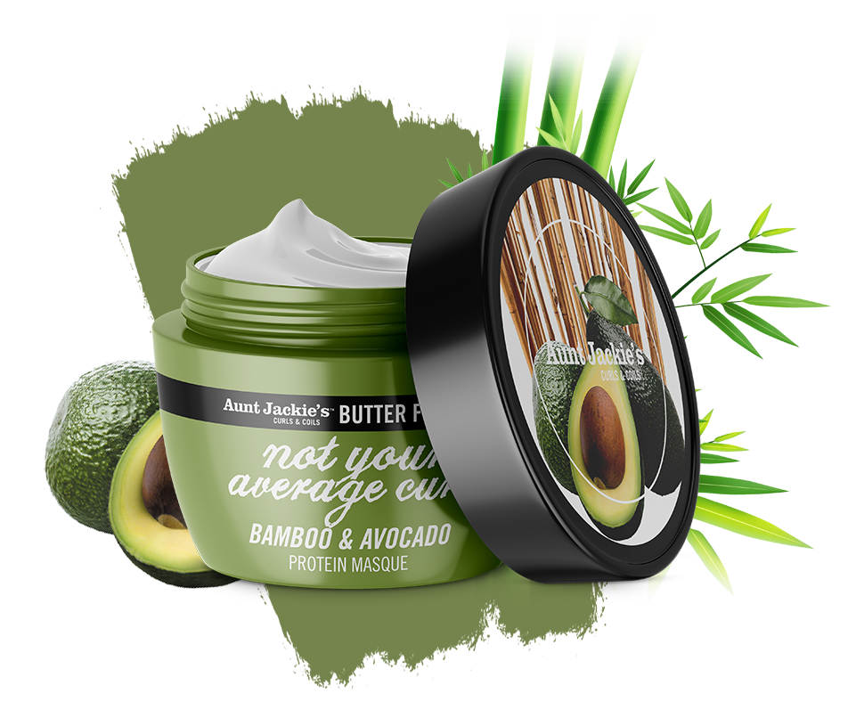 aunt jackies not your average curl bamboo avocado protein masque 8oz