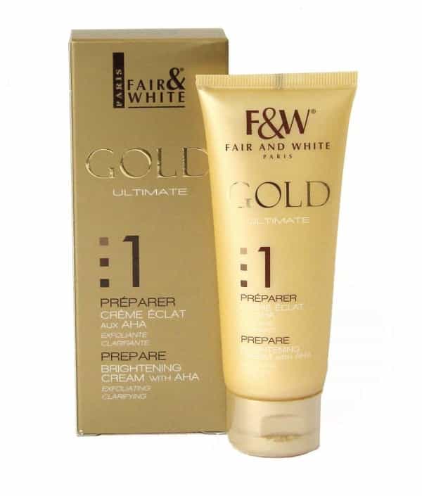 fair white gold ultimate prepare brightening cream with aha exfoliating clarifying 75ml