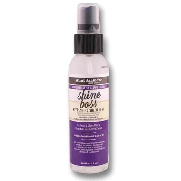 sheen mist shine boss refreshing grapseed aunt jackies 120ml